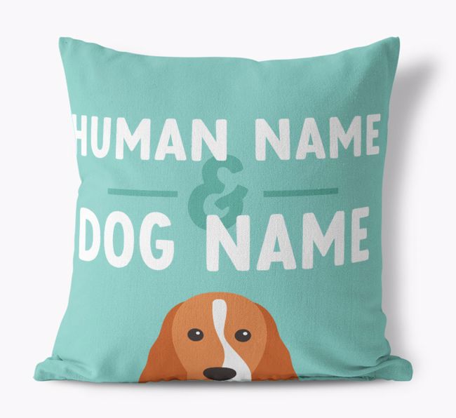 Human And Pet Name: Personalised {breedFullName} Canvas Cushion